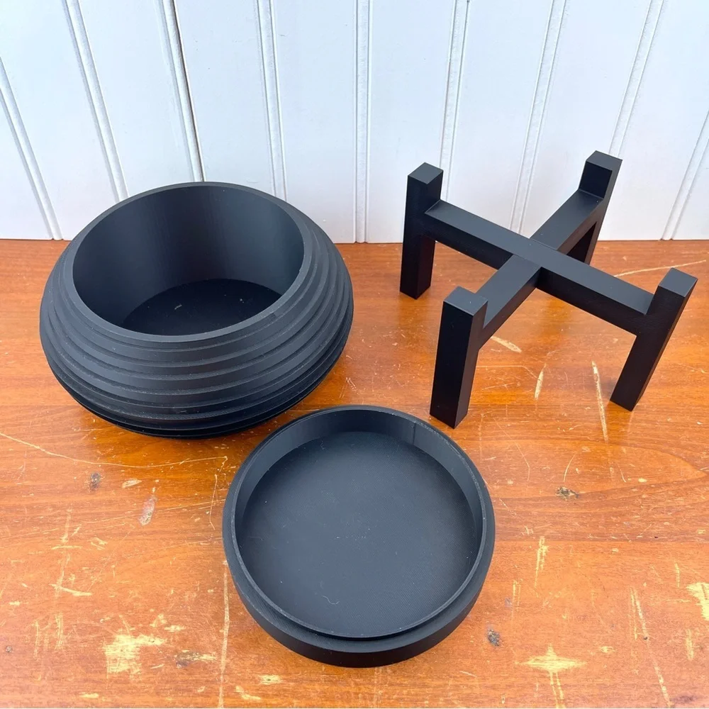 Indoor Planter Pot, The Frons Planter Pot, Drip Tray and Stand